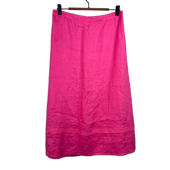 Kim Rogers Women's PS Fuchsia‎ Midi Skirt Vintage Y2K Casual Spring - Picture 1 of 10